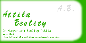 attila beslity business card